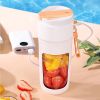 Portable Wireless Blender With The Straw; USB Travel Juice Cup Baby Food Mixing Juicer Machince With Updated 8 Blades With Powerful Motor 3000mAh Rech