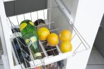 Kitchen Island & Kitchen Cart; Mobile Kitchen Island with Two Lockable Wheels; Rubber Wood Top; Black Color Design Makes It Perspective Impact During