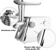 Simple Deluxe Electric Meat Grinder;  Heavy Duty Meat Mincer;  Food Grinder with Sausage & Kubbe Kit;  3 Grinder Plates;  600W Power;  Easy to Clean a