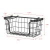 Oceanstar Stackable Metal Wire Storage Basket Set for Pantry, Countertop, Kitchen or Bathroom â€šÃ„Ã¬ Black, Set of 3