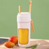 Portable Wireless Blender With The Straw; USB Travel Juice Cup Baby Food Mixing Juicer Machince With Updated 8 Blades With Powerful Motor 3000mAh Rech