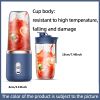 300ml Upgrade 6-page Steel Knife Fight Guide Wolf Rechargeable Portable Juicer Home Small Power Juice Cup