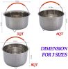 New Home Stainless Steel Steamer Basket For Instant Pot w/Silicone Handle For Steaming Vegetables Eggs Rice Meat - IP Accessory Insert Fits Into Press