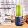 300ml Upgrade 6-page Steel Knife Fight Guide Wolf Rechargeable Portable Juicer Home Small Power Juice Cup