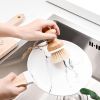 Wooden Pot Dish Washing Brush Bamboo Scruber Tableware Washing Cleaning Kitchen Supplies Home Sink Dishwashing Gadgets Tools