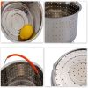 New Home Stainless Steel Steamer Basket For Instant Pot w/Silicone Handle For Steaming Vegetables Eggs Rice Meat - IP Accessory Insert Fits Into Press