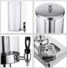 New Stainless Home/Commercial Restaurant Round Beverage Drink Dispenser Cold Drink Machine w/Cold Ice Juice Soy Milk Dispensers